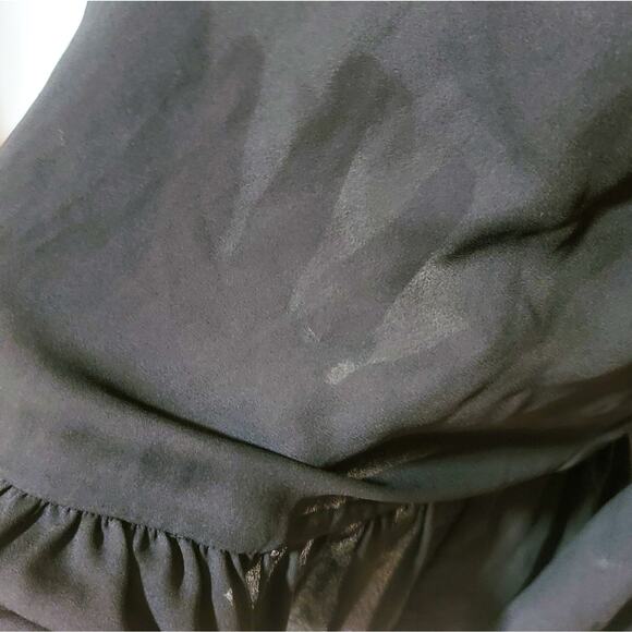 FREE with bundle! J. Crew black flounce sleeve chiffon semi-sheer peplum blouse - Picture 7 of 11